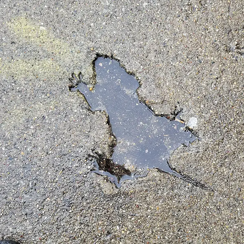 Imprint of the "Chicago Rat Hole" in Chicago’s Roscoe Village neighborhood.